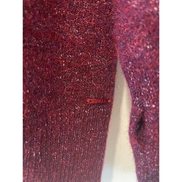 n:Philanthropy Womens Oversized Alpaca Wool V Neck Sweater Wine Size‎ Medium - Picture 6 of 9